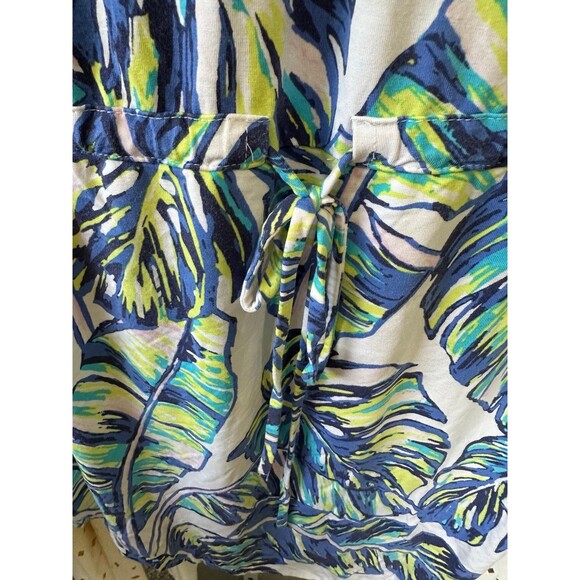 Tori Richard Honolulu Hawaiian Tropical Banana Monstera Drawstring Dress XS - Picture 3 of 5